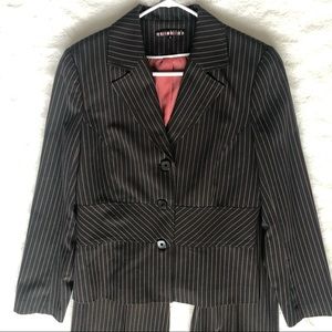 Women’s 10 brown pinstripe pantsuit